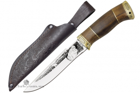 Нож охотничий  ВОЛК  (с рисунком)